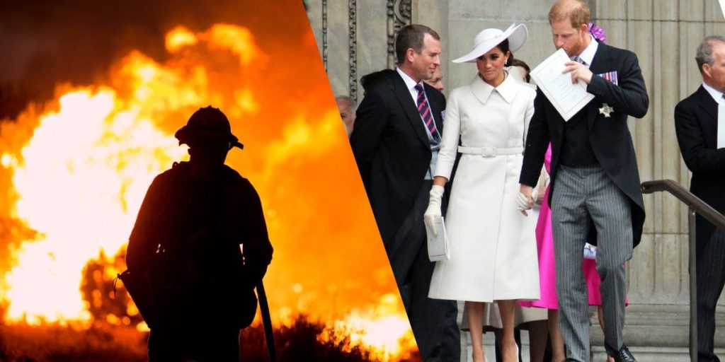 Tragisk brand hærger: Harry og Meghan kommer dem til undsætning