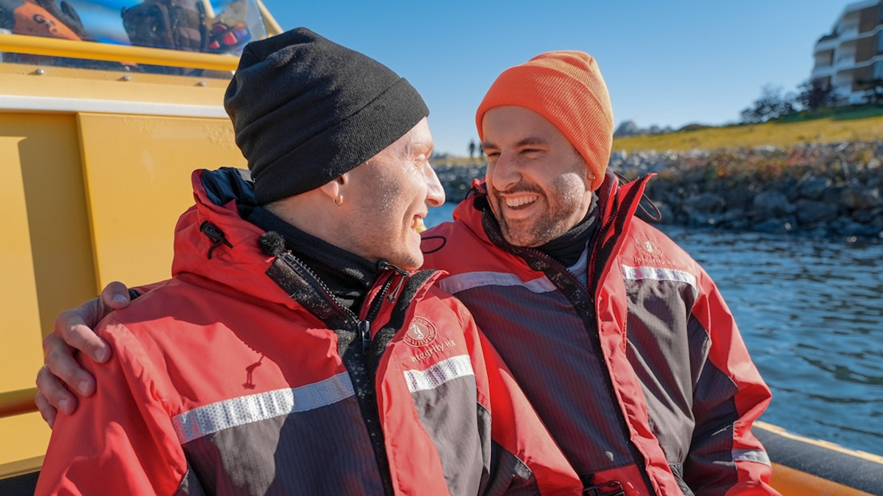 Morten og Benjamin efter nederlaget i Først til verdens ende: TV 2 bad os gøre det igen