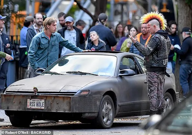 Cameras rolled as he filmed a scene with Butler on the streets of New York City on Wednesday