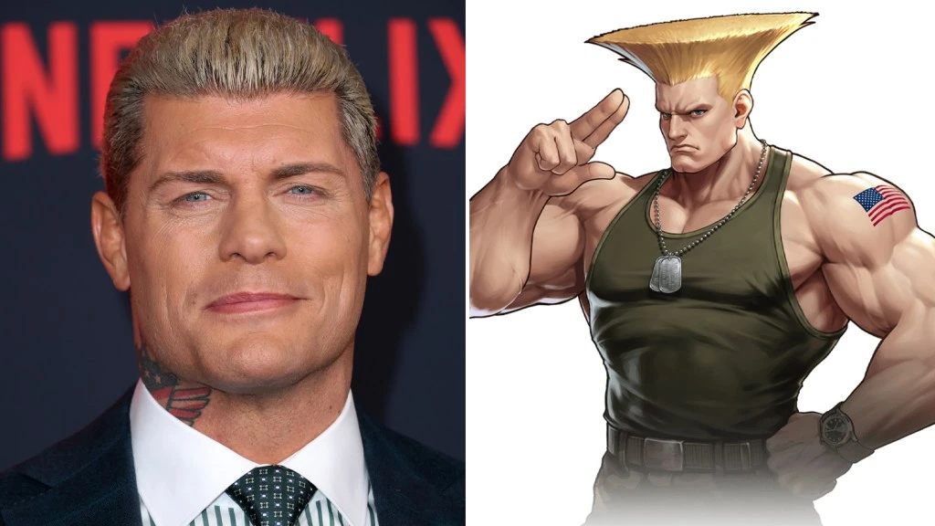 Cody Rhodes playing Guile in 'Street Fighter'