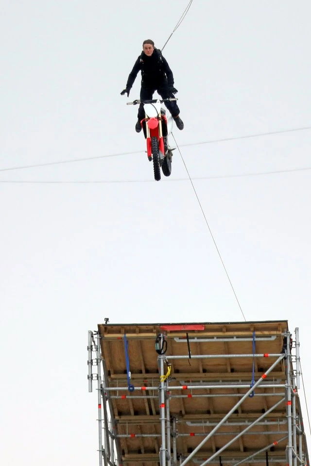 Last week a stuntman's bike exploded during a leap from the same ramp