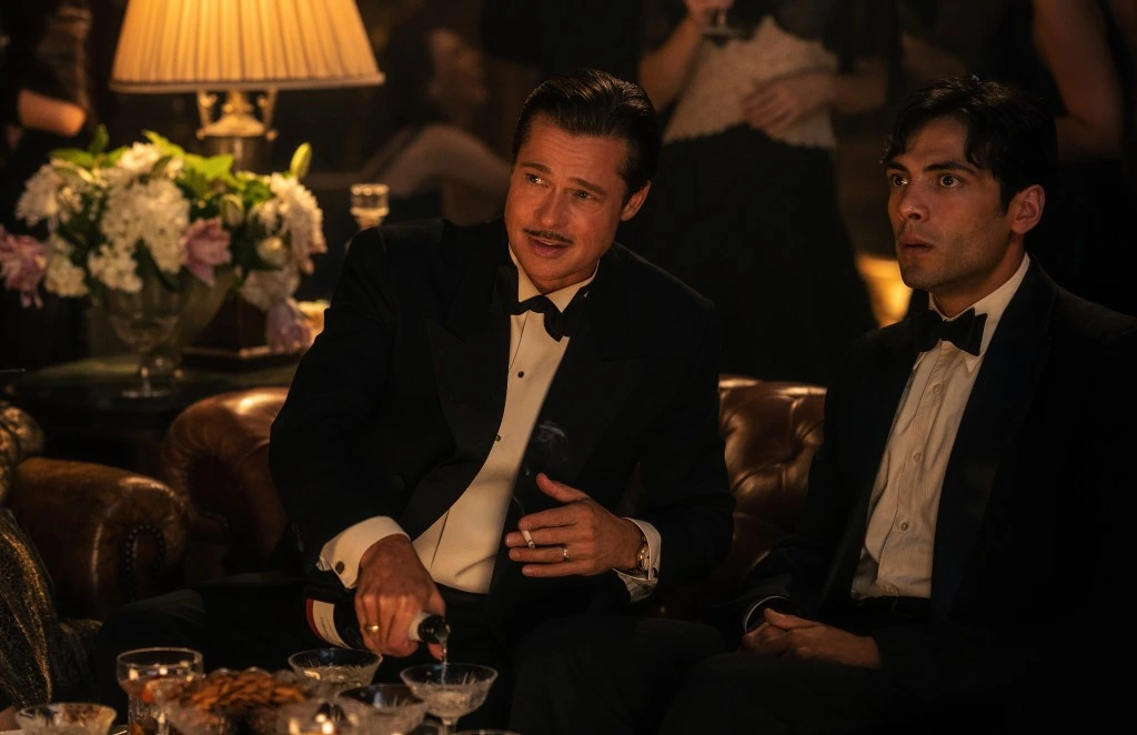 Brad Pitt, Diego Calva in 'Babylon'