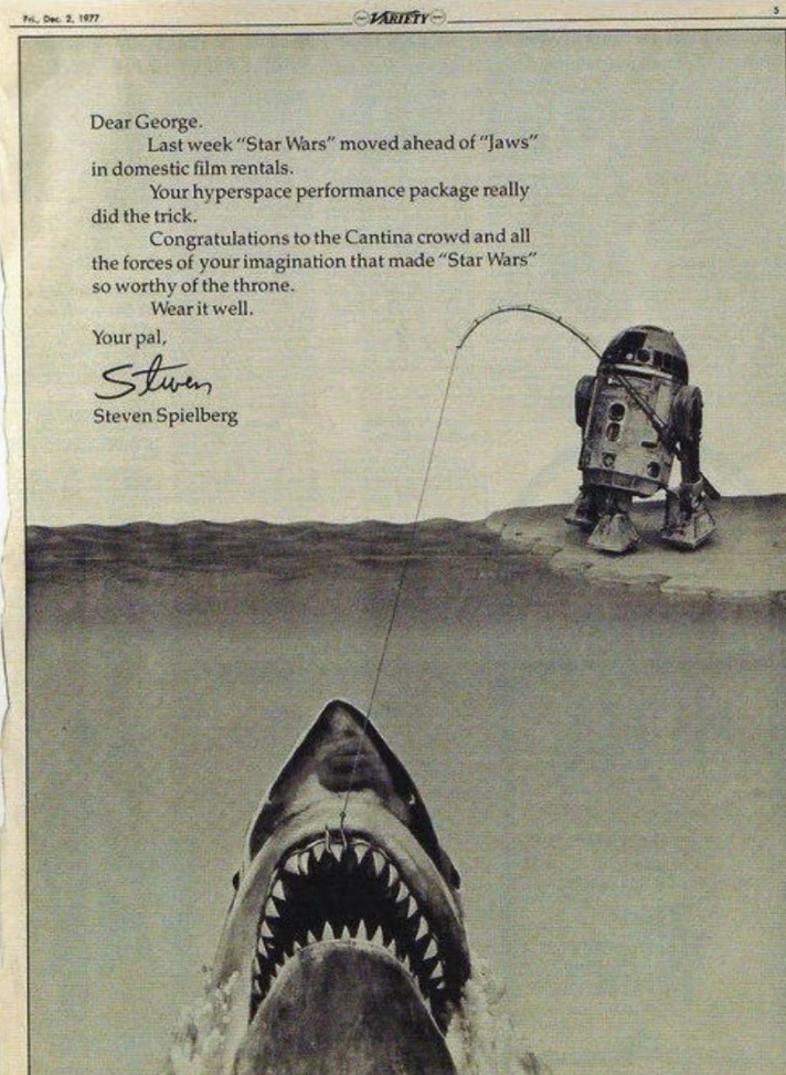 Jaws Star Wars First box office king / Filmz.dk