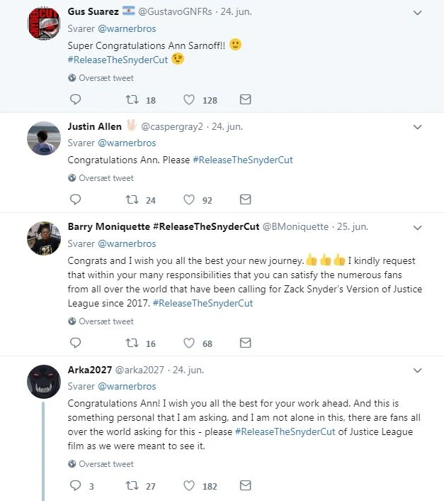 warner bros chef ønske release the snyder cut / Filmz.dk
