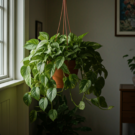 Et billede af en Slyngplante (Epipremnum aureum, også kendt som